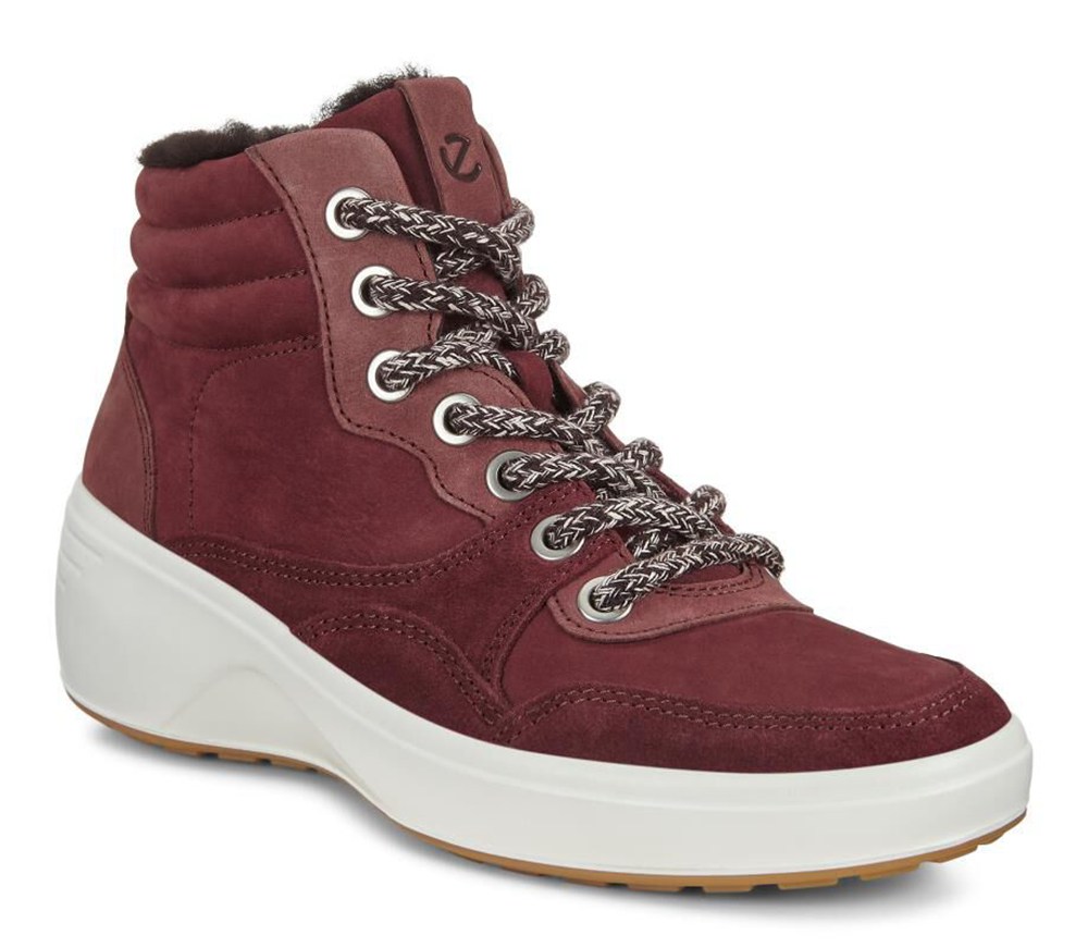 Botas Mujer - ECCO Soft 7 Wedge Tred - Vino - RPY826754